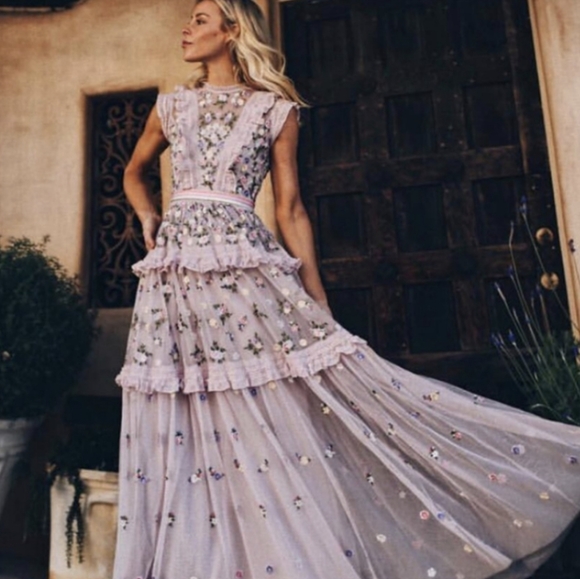 BHLDN Needle & Thread Dress Gown fits size US 2 4 $600 - Picture 7 of 12